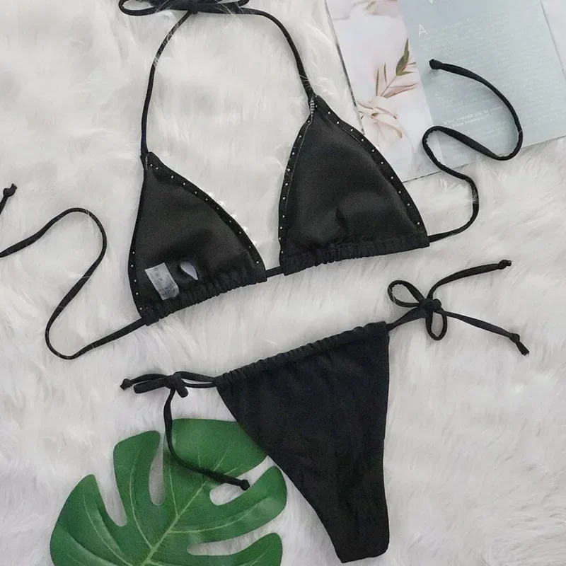 Seksowne bikini 2025 damskie stroje kąpielowe damski strój kąpielowy na stroje kąpielowe kostiumy kąpielowe brazylijskie bikini zestaw kostiumy kąpielowe kąpiący się w basenie