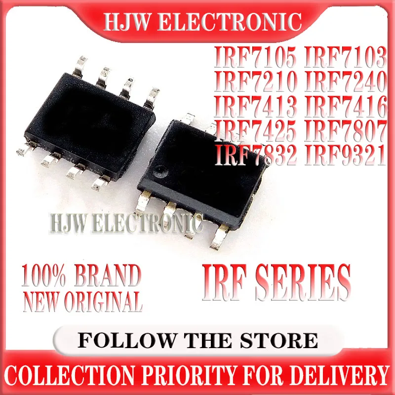 10PCS IRF7105 SOP-8 F7105 IRF7103 F7103 IRF7210 IRF7240 F7240 IRF7413 F7413Z IRF7416 F7416 IRF7425 F7425 IRF7807 IRF7832 IRF9321