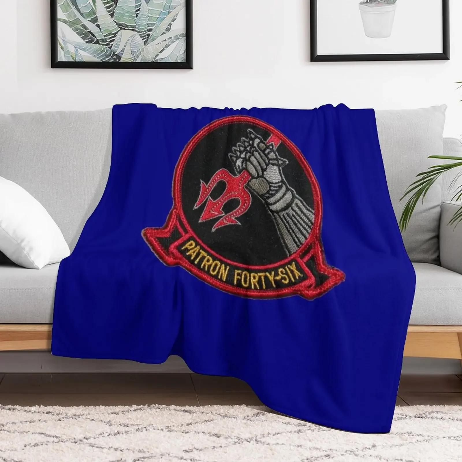 VP-46 PATROL SQUADRON STORE Throw Blanket Soft Sherpa Fleece Warm Blanket for Winter