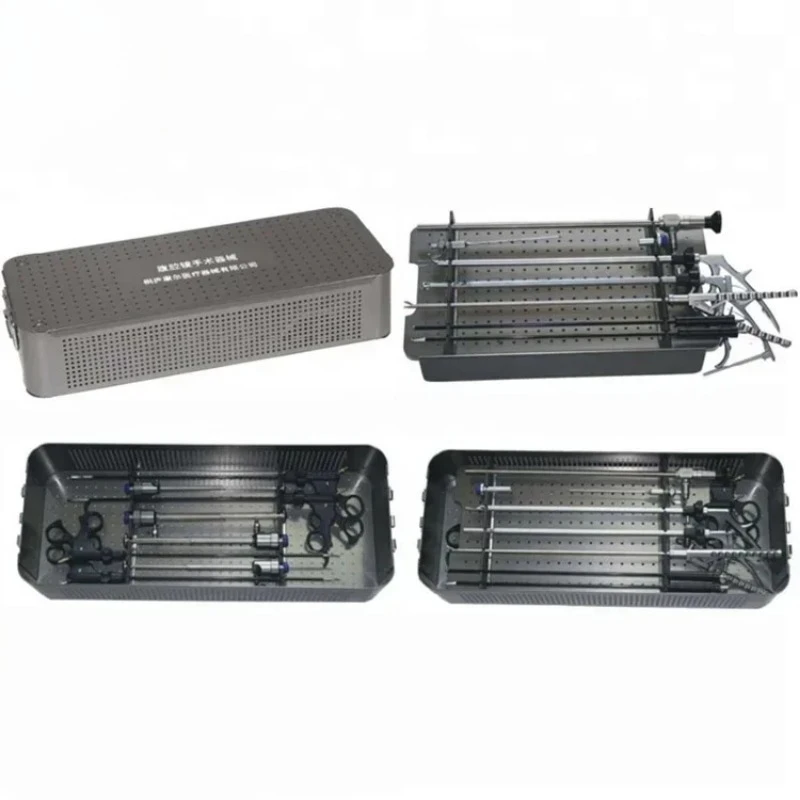 Reusable Aluminum Alloy Large Laparoscopic Instrument Sterilization Box, Aluminum Sterilization Container, Sterilization Box