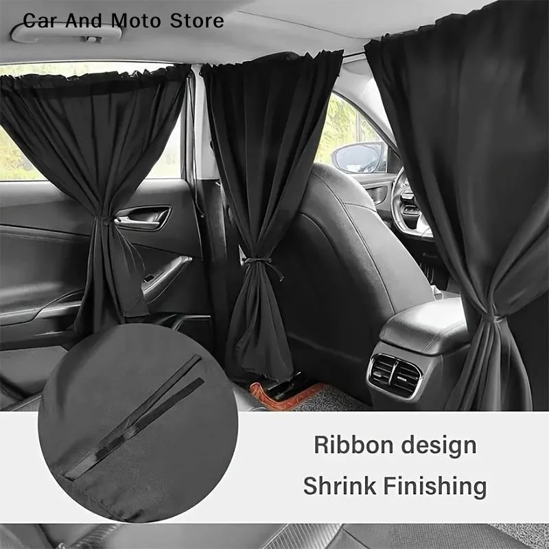 Privacy Curtain Set for Car Window Sun Shade UV Protection Camping Traveling Napping Night 2 or 2/4Pcs