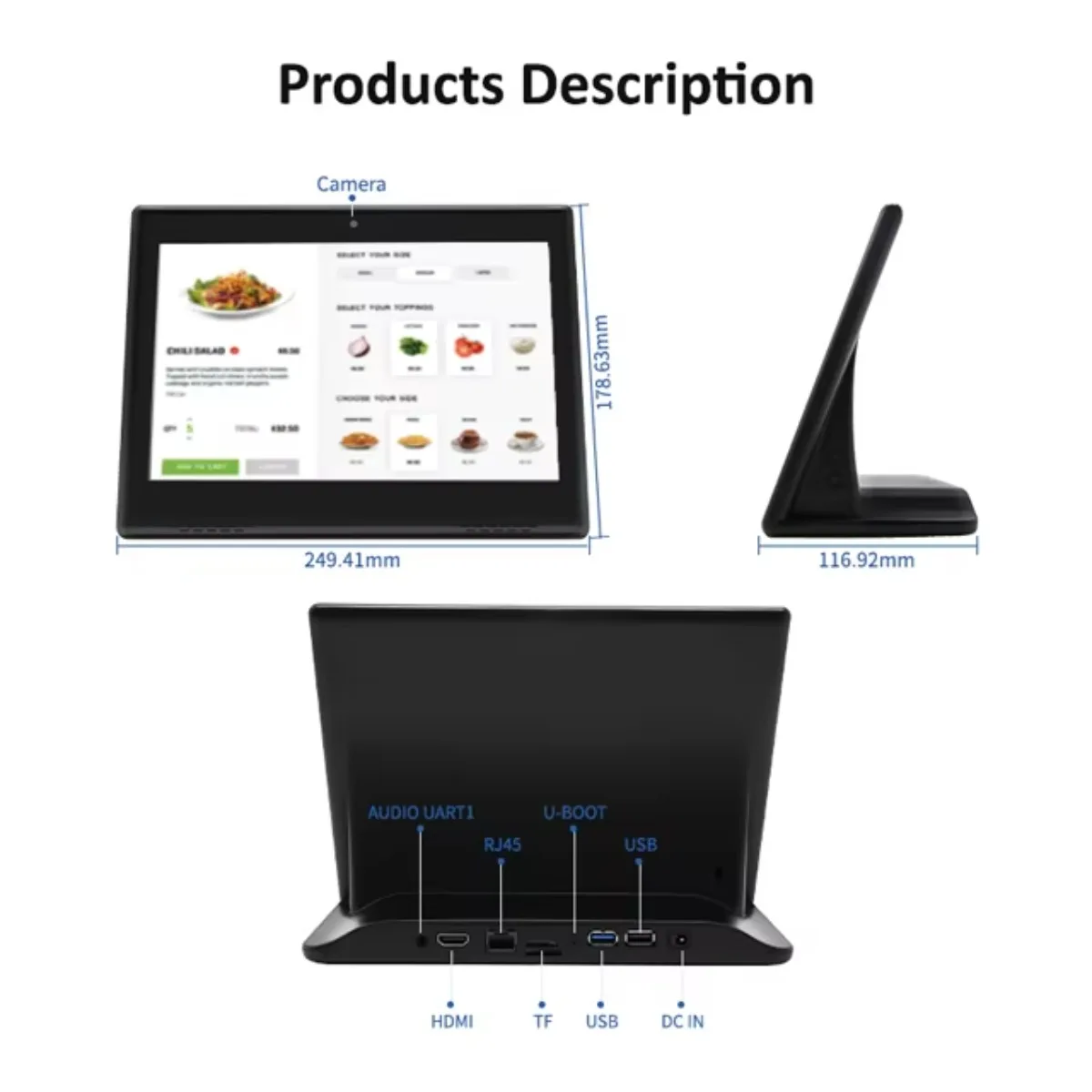 10,1 Zoll Touchscreen RK3566 Android Tablet Monitor für Desktop Display