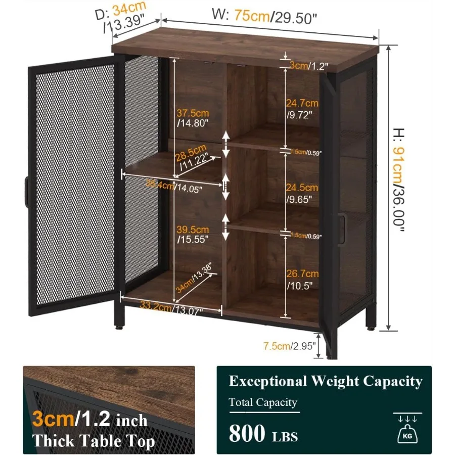Lemari Bar Kopi untuk Minuman Keras, Lemari Penyimpanan Kecil untuk Dapur Rumah, Bufet Farmhouse, Lemari Bufet Industrial untuk Alkohol
