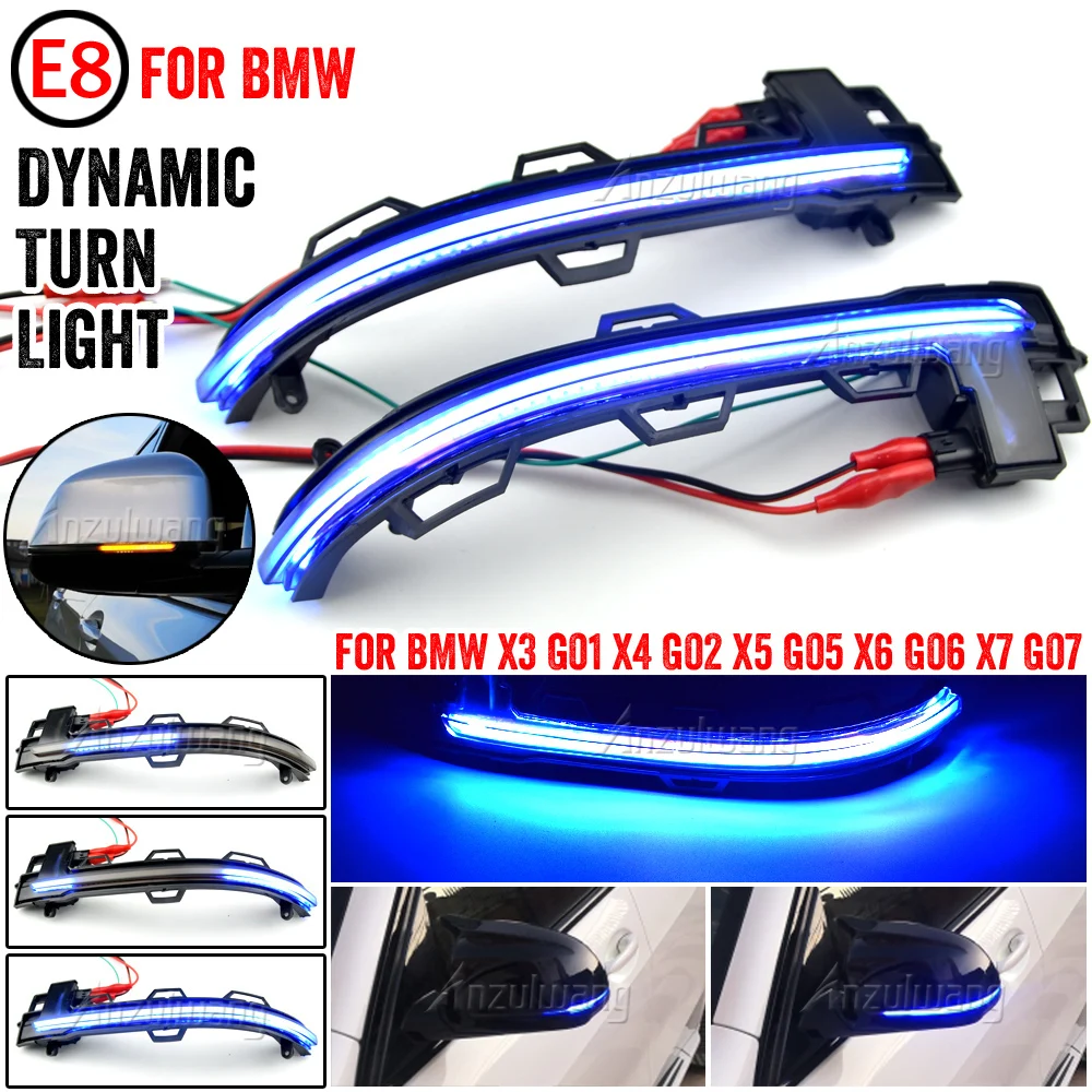 For BMW X3 G01 2018 2019 X4 G02 X5 G05 X6 G06 X7 G07 2020 Dynamic LED Turn Signal Light Side Rear Mirror Sequential Indicator