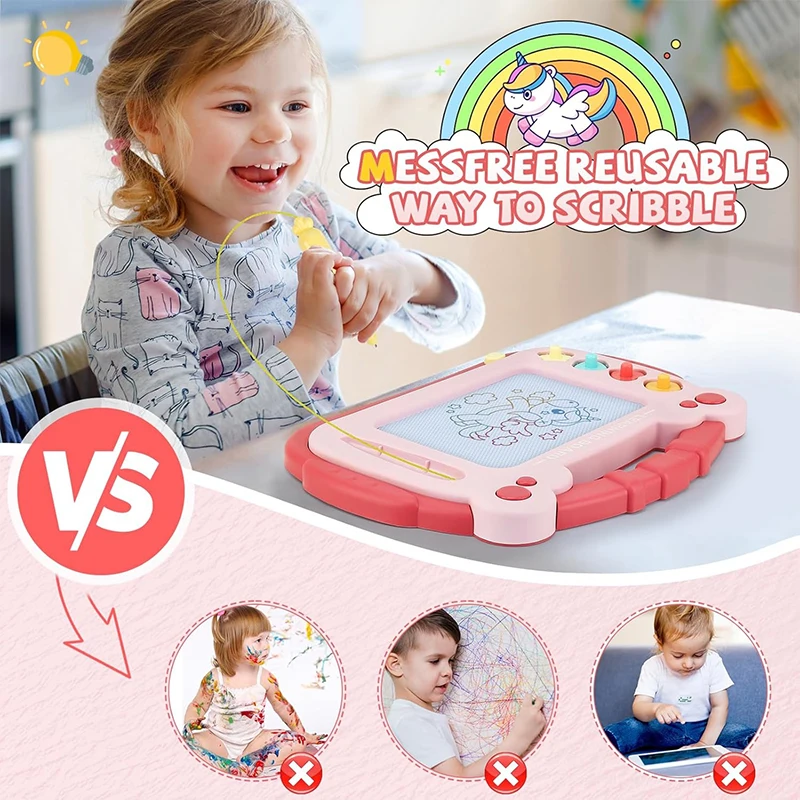 Magnetic Drawing Board, Sketch Doodle Board Toy, Educational Learning Toy, Learning Toy Birthday Gift for 3 4 5 6 Years Old Baby
