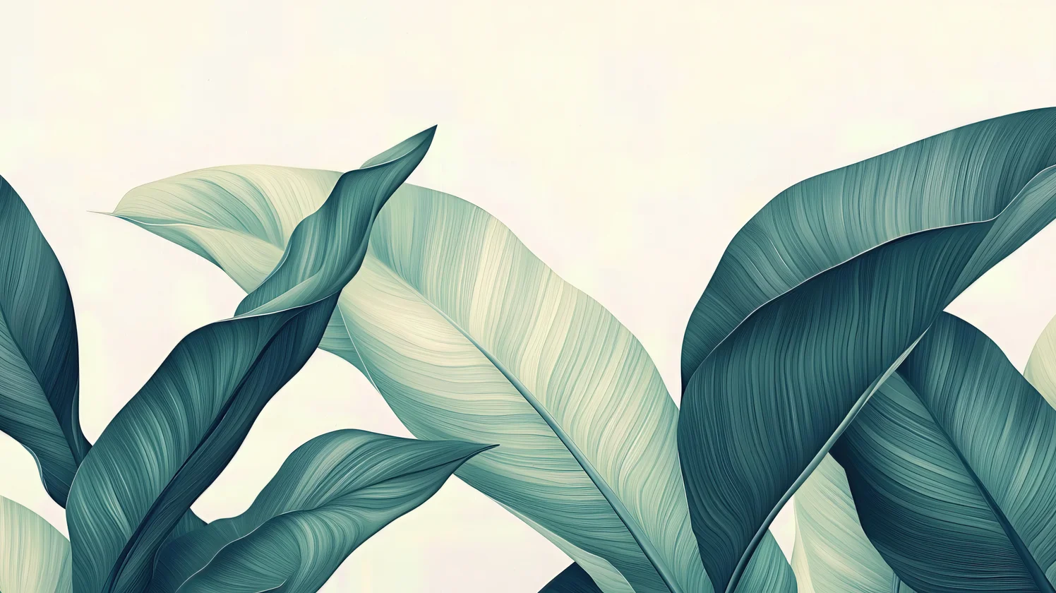Modern Fashion Customizable Wallpaper Green Golden Leaf Tropical Rainforest Plant Background Home Decor Roll Size