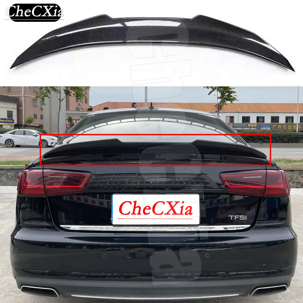 Suitable For Audi A6 S6 C7 2012-2016 Sedan PSM Style Genuine Carbon Fiber Forged Carbon Fiber Trunk Cover Spoiler Tail Wing - Image 2