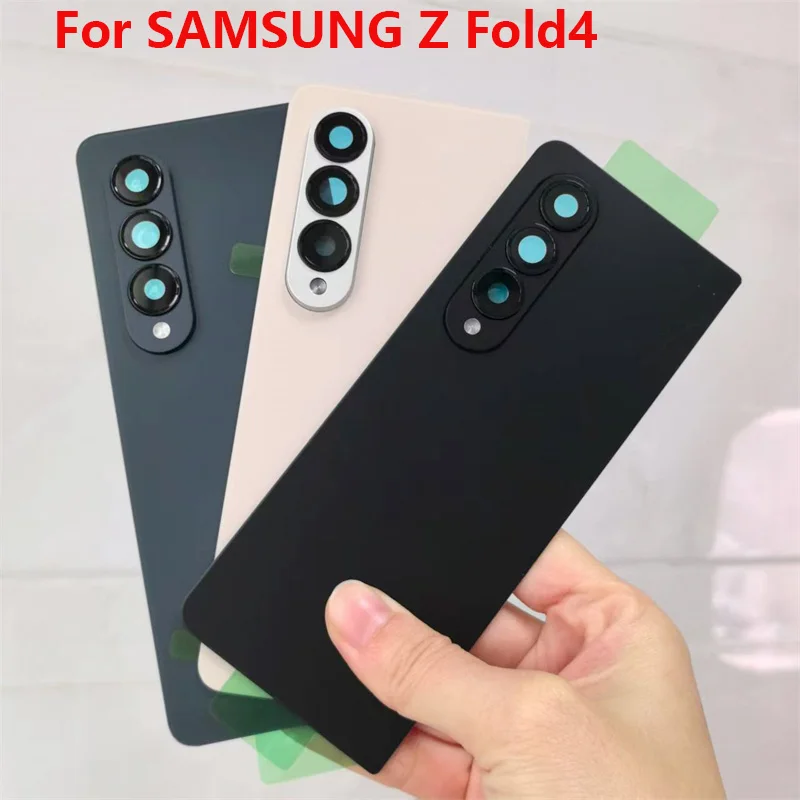 

Задняя стеклянная крышка для SAMSUNG Galaxy Z Fold 4, SM-F936B, чехол для аккумулятора, корпус задней двери, крышка, панель, запасные части + объектив камеры