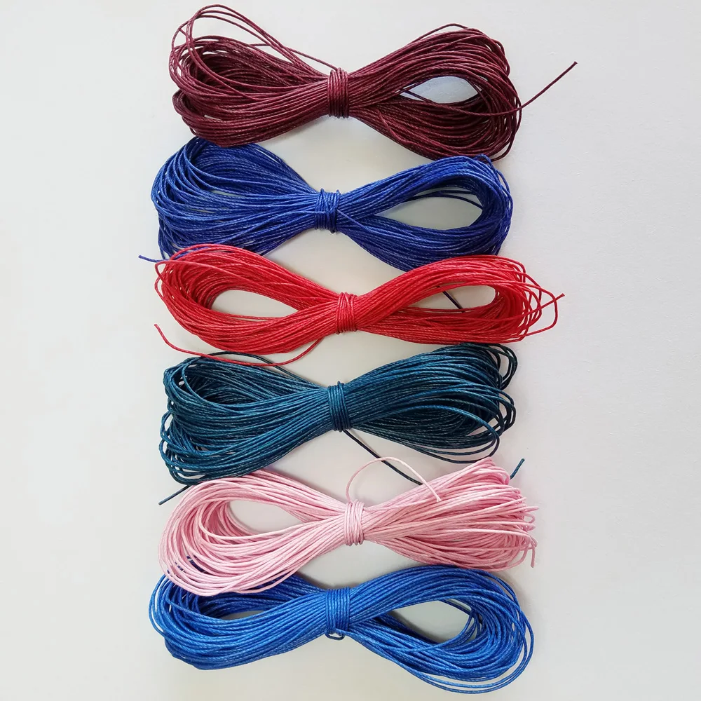 

Colorful 100% Linen 12ply yarn Waxed threads 25m/ Lot High Tenacity Waterproof Thread for DIY Handmade Projects