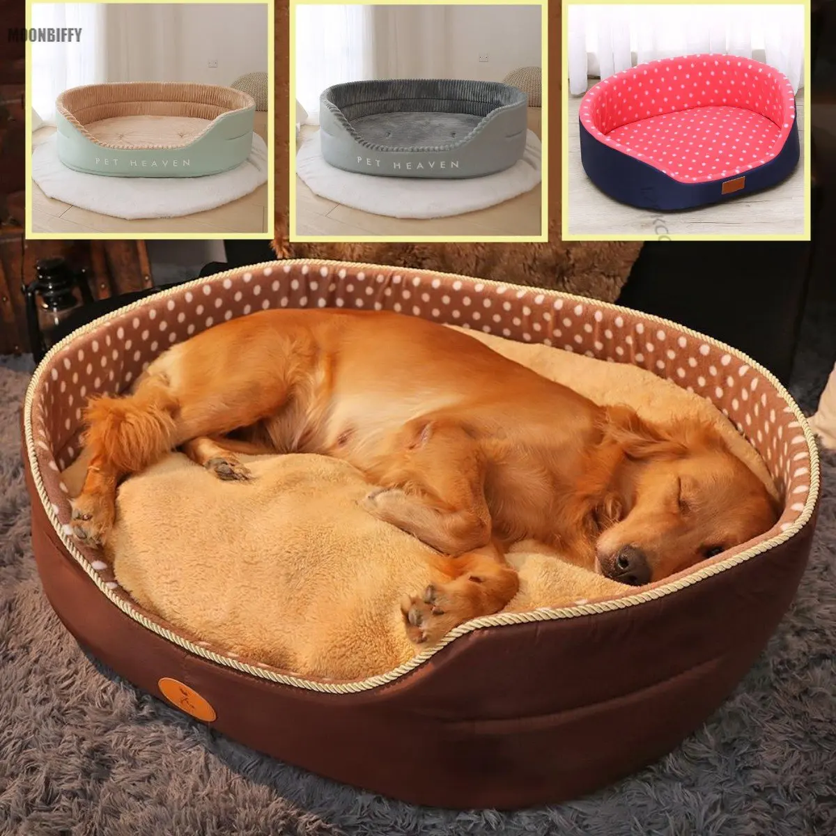 Dog Kennel pet bed Two-sided wave point dog kennel dog kennel for Small Medium pet mattress 3D dog Sofa pet bed cat bed