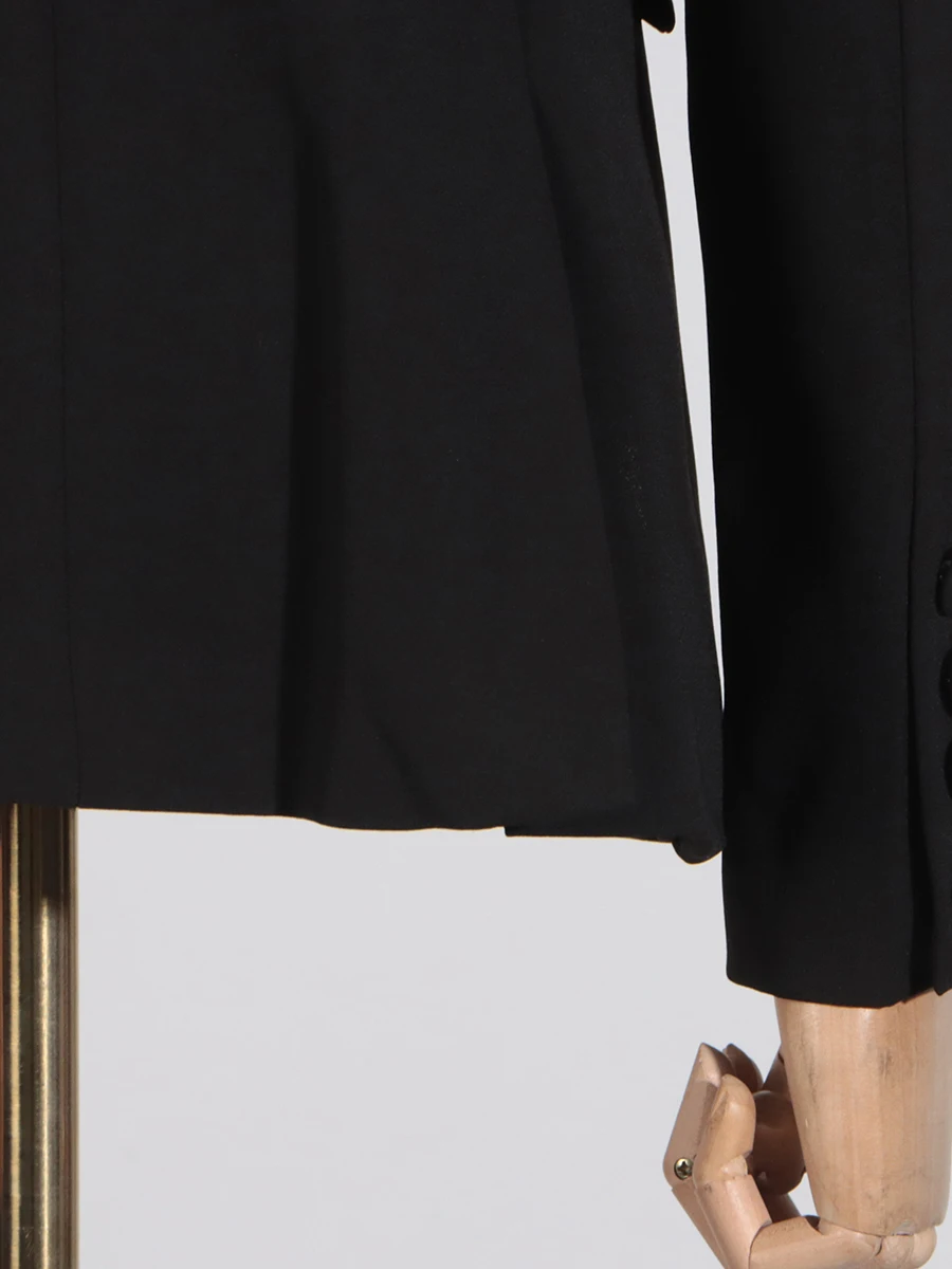 VGH Temperament Two Piece Sets For Women Lapel Long Sleeve Spliced Appliques Top High Waist Pants Elegant Set Female Fashion New