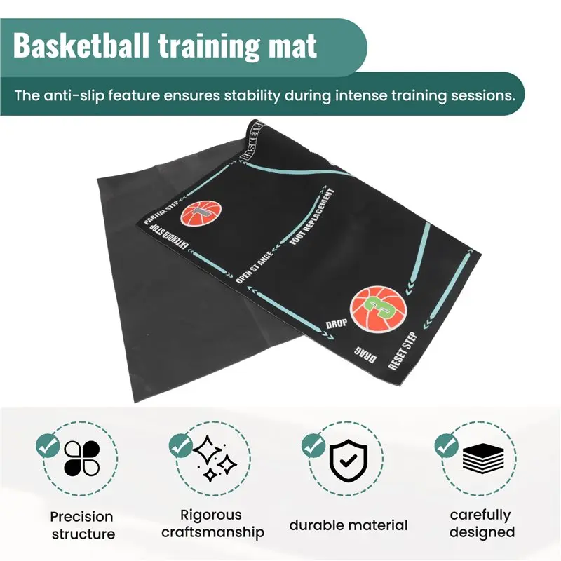 A66T-Portable Basketball Footwork Mat Portable Anti-Slip Basketball Training Mat Footwork Footstep Training Pad