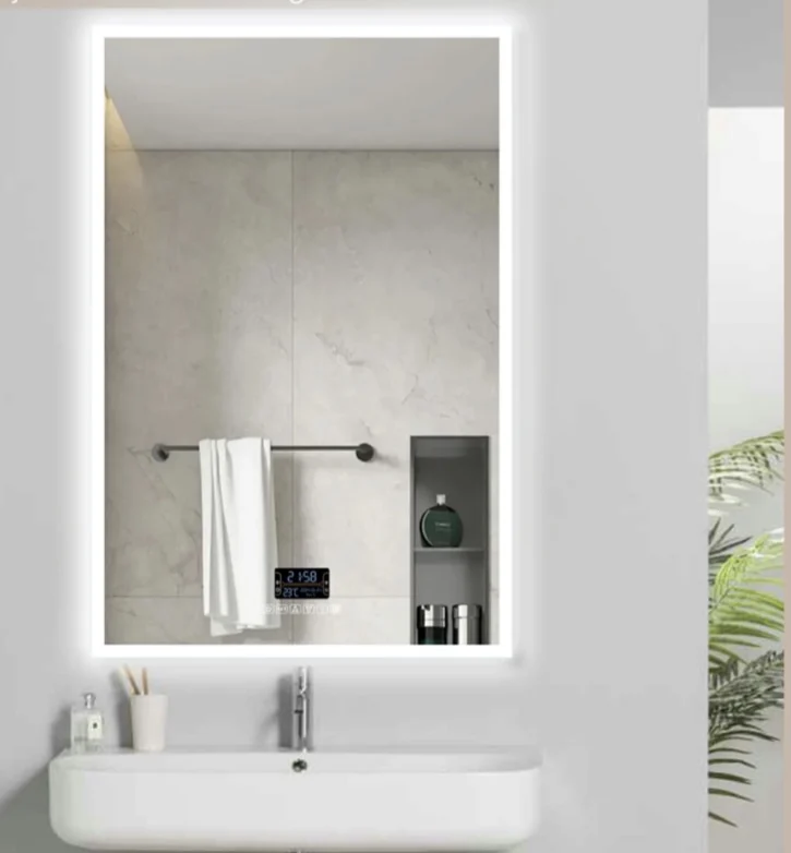 Hotel Badezimmer Wandmontage Badezimmer Touch Sensor Smart Led Spiegel Badezimmer Rechteck 50*70