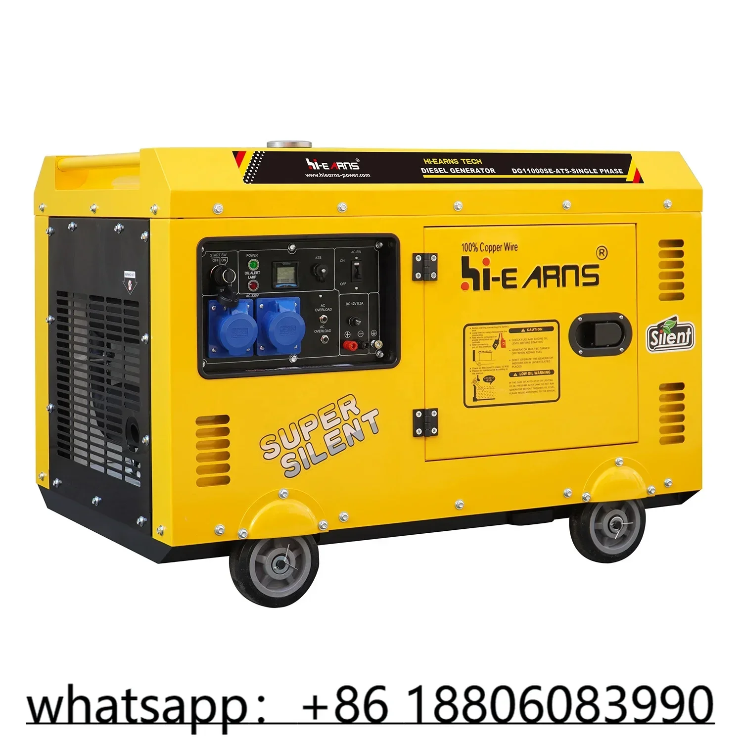 hiearns chinese brand 8kw air cooled  generator with ATS  in selling