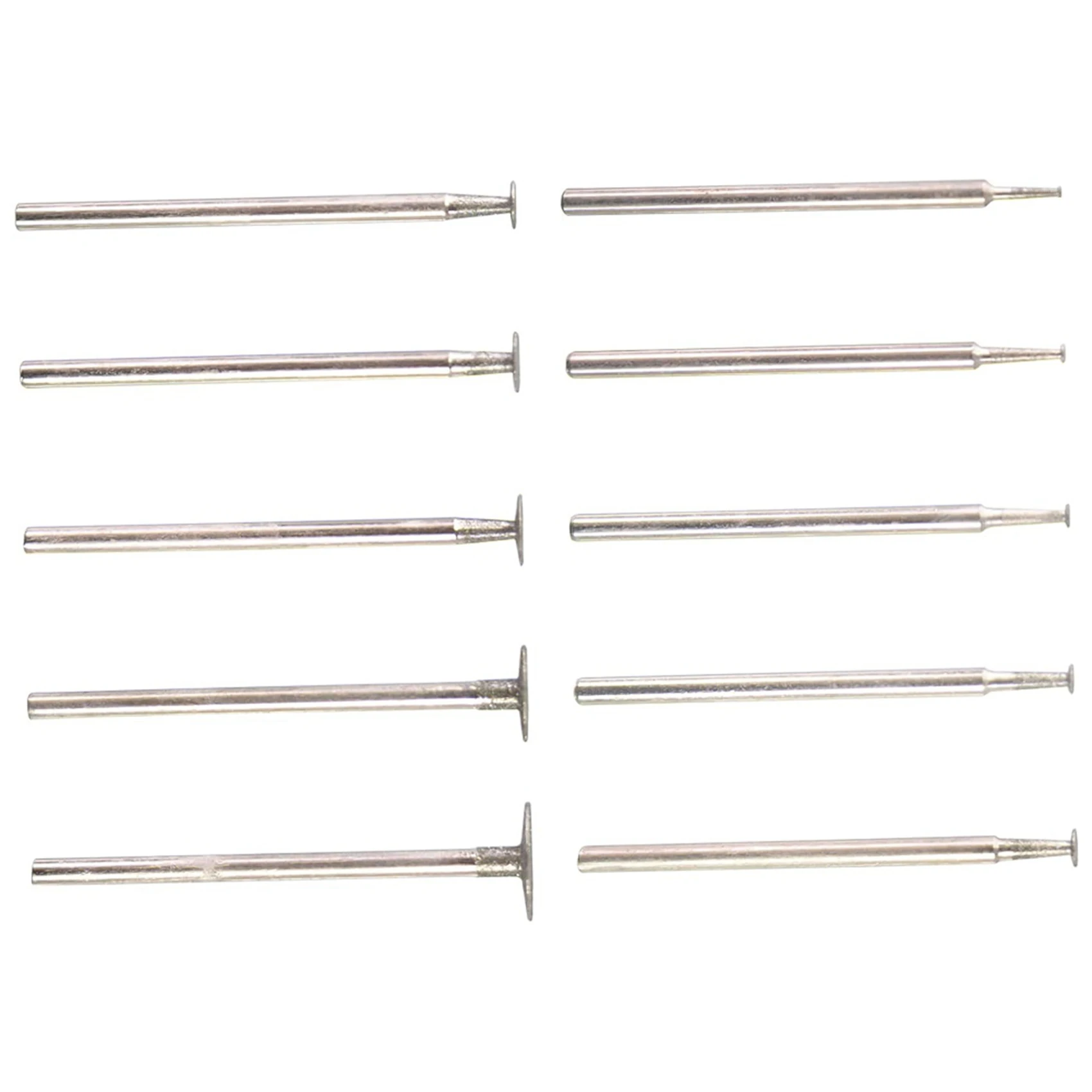 AB34-20Pcs T Shape Diamond Burr - 3/32Inch Shank Mini Channel Cutting Burs Diamond Mounted Stone Carving Bits