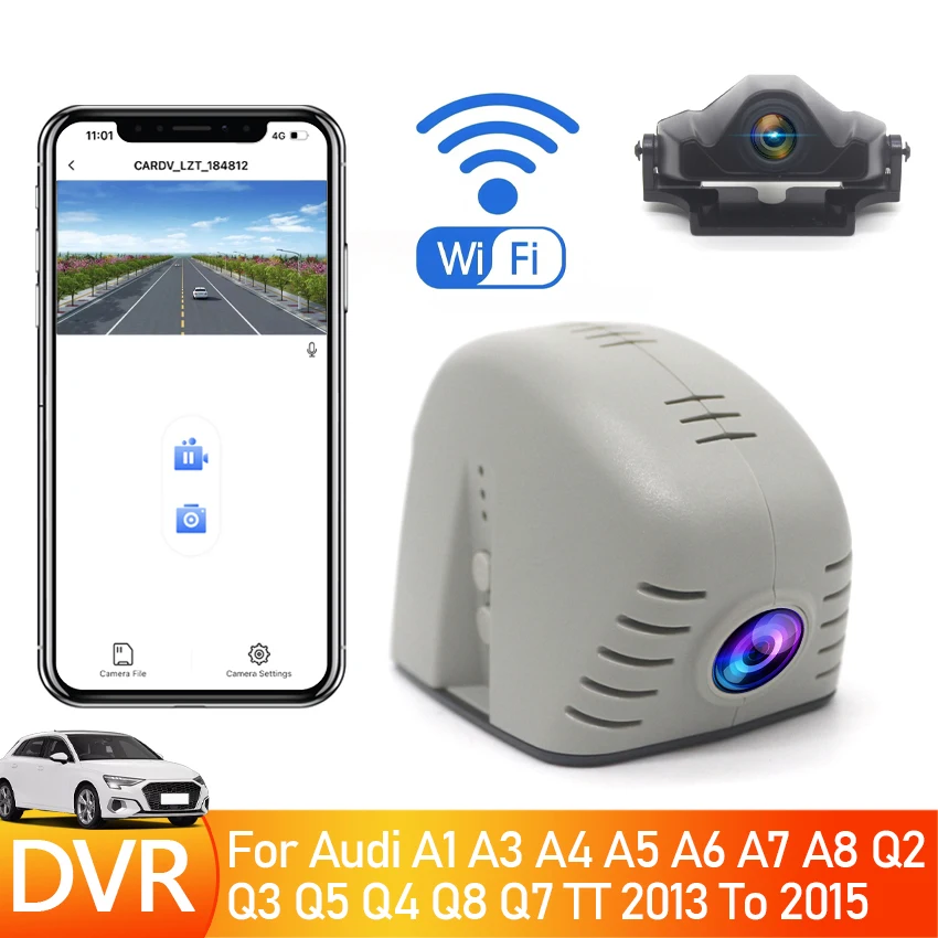 

Dash Cam For Audi A1 A3 A4 A5 A6 A7 A8 Q2 Q3 Q5 Q4 Q8 Q7 TT 2013-2015 Plug And Play Hidden Car DVR WiFi Dashcam Camera UHD 2160P