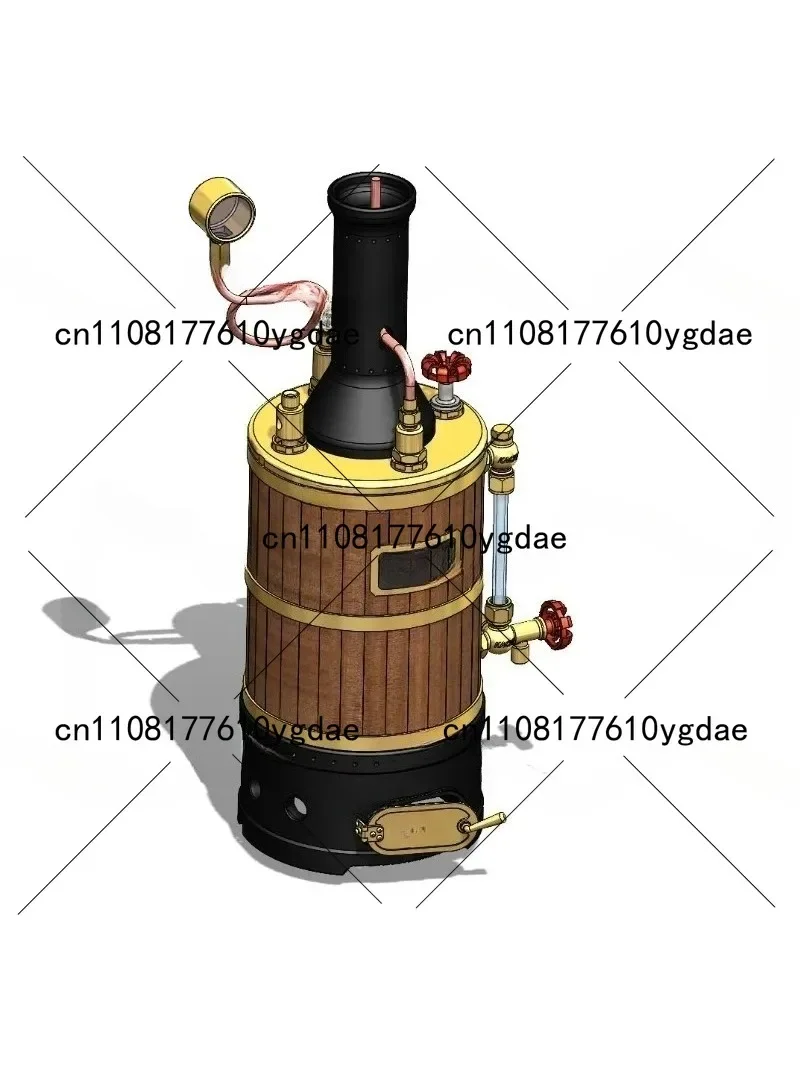 LS80S Vertical Boiler Steam Engine Model for Ship Use - High Efficiency Heat Conversion Rate Simulation Educational Toy