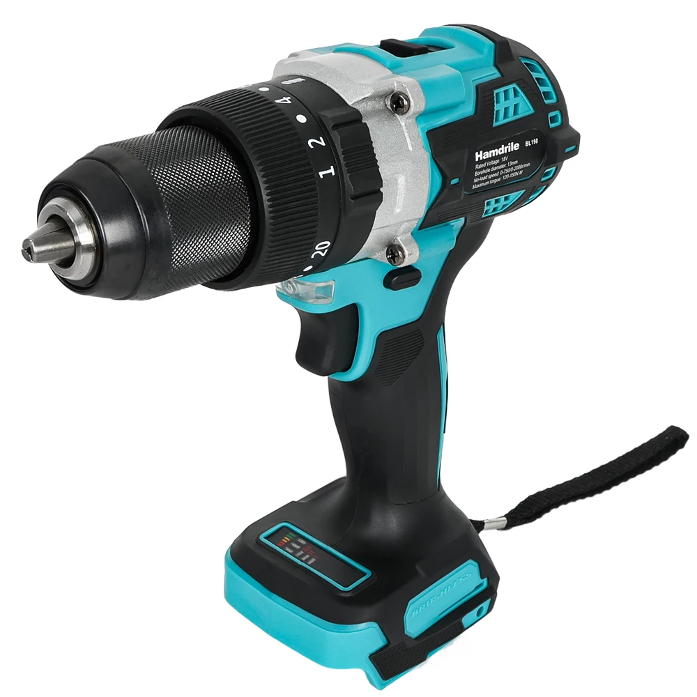 Update 18V Brushless Cordless Impact Drill 1300 In-lb(150N.m) Torque Electric Drill 1/2