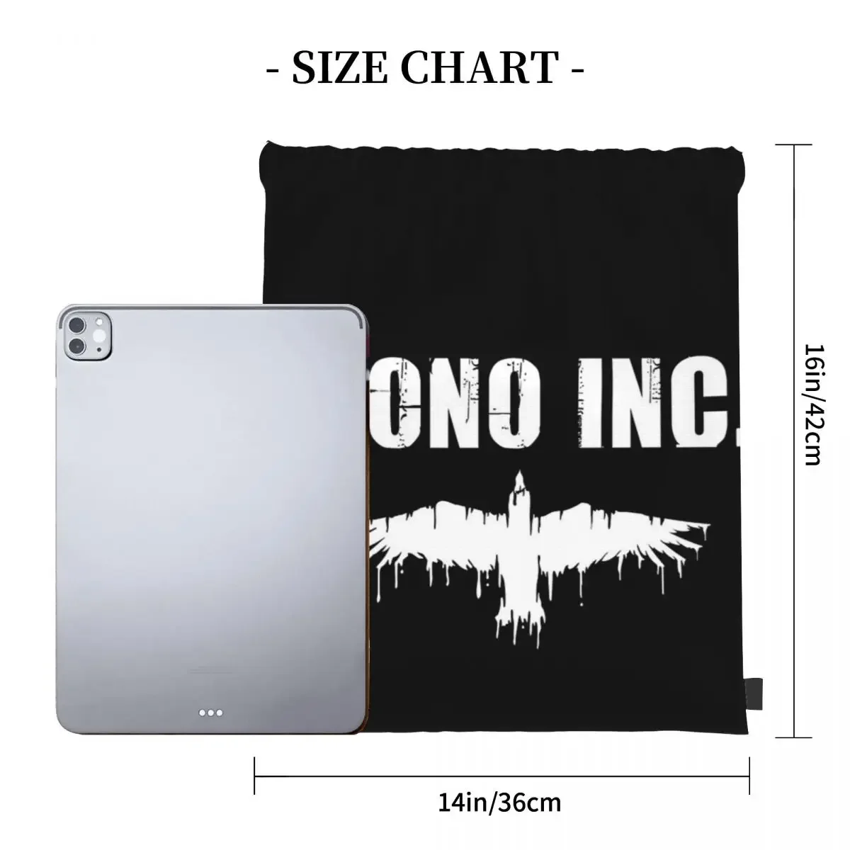 MONO INC. - Logo Raven Backpacks Portable Drawstring Bags Drawstring Bundle Pocket Sundries Bag Book Bags For Man Woman Students