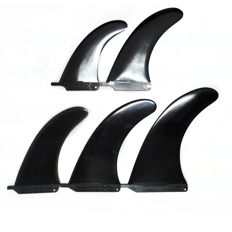 Plastic Longboard Fins Surf Custom SUP Inflatable Paddle Board Single Fins with Fin Box Wax Comb and Screws