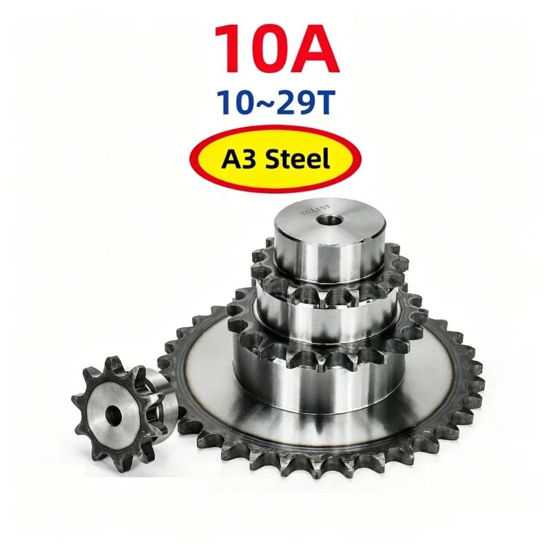 roda-dentada-de-aco-a3-10a-para-corrente-de-rolos-com-10~29-dentes-passo-15875mm-para-transmissao-industrial