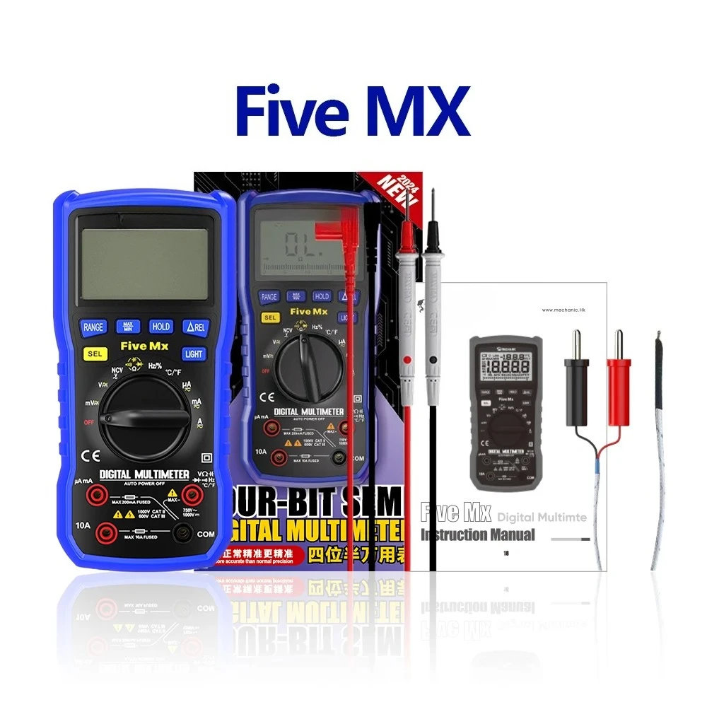 Multifunction Digital Multimeter High precision True RMS 20000 Counts AC DC Voltage Current Capacitance Ohm Hz NCV Tool
