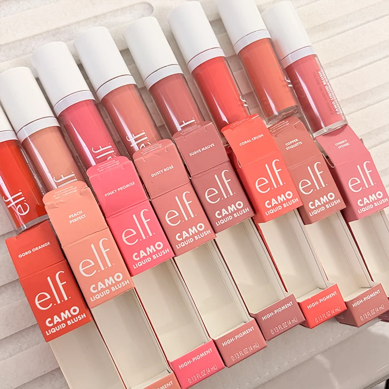 Elf 5 Colors Liquid Lip and Cheek Blush Moisturizing Lip Balm Hydrating Fruit Lipstick Easy-to-Apply Liquid Blush Makeup Set - Image 5