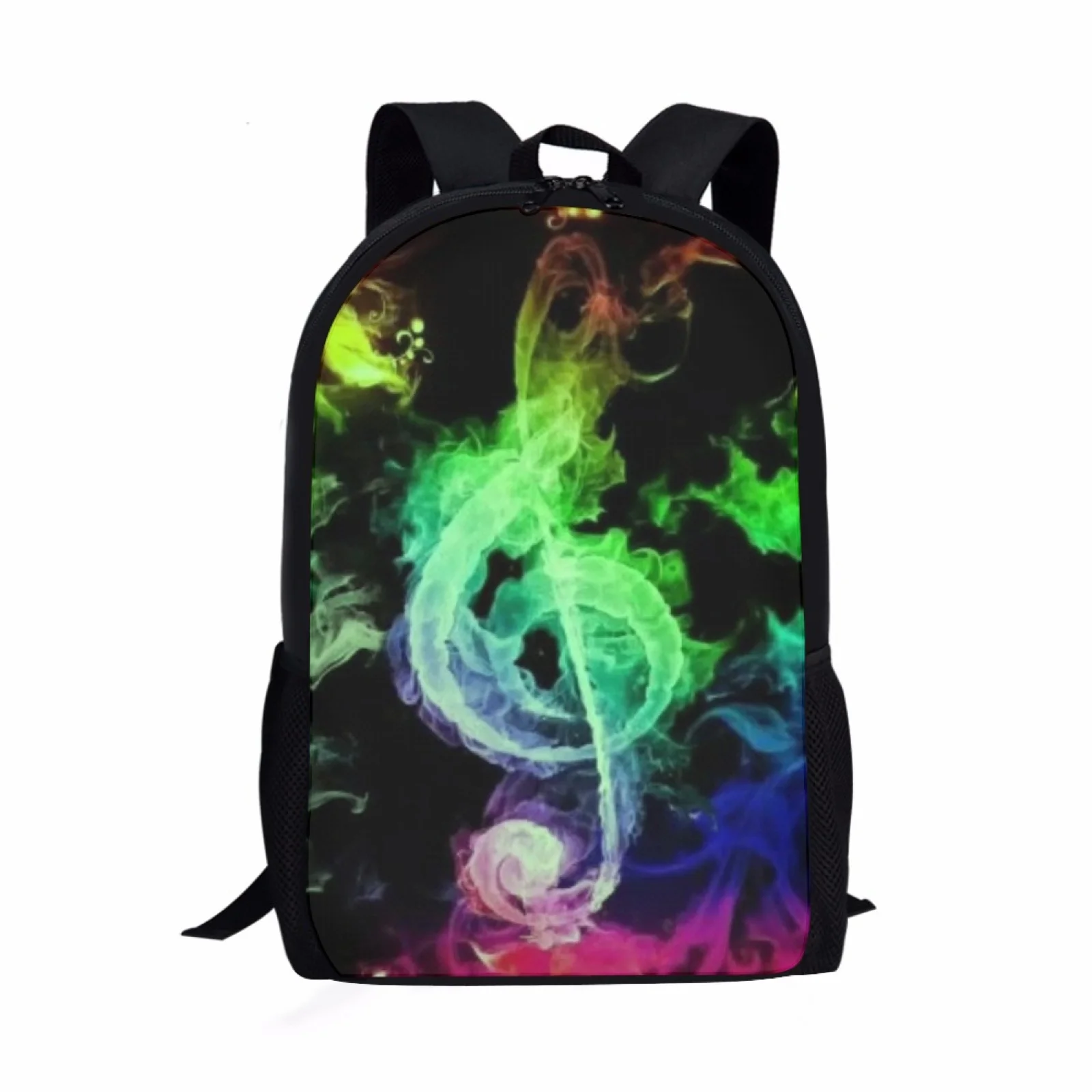 Mochilas escolares con estampado de música y llama para niños y niñas, mochilas para adolescentes, mochilas para libros