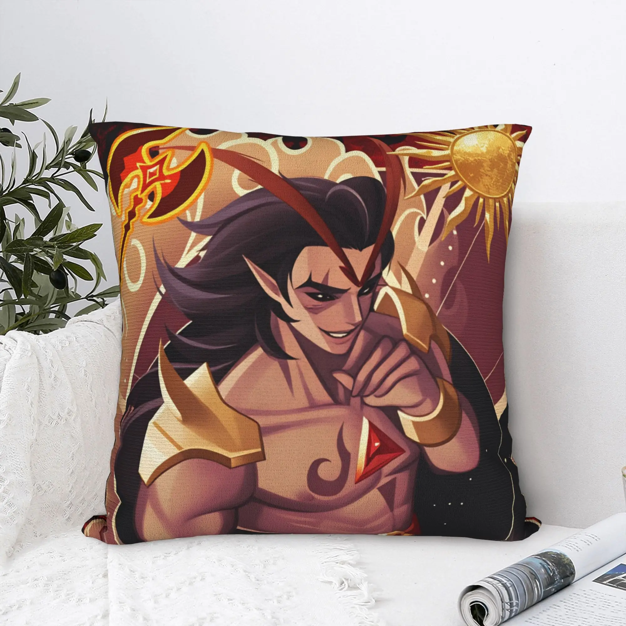Burning Spice Cookie Pillow Case  Soft Pillow Cover For Living Room Sofa Kawaii Cushion Cover