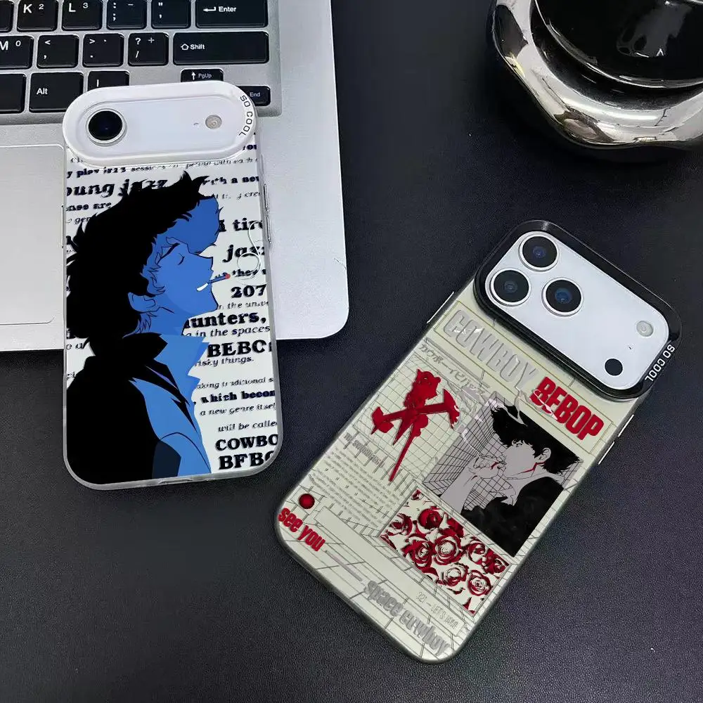 C-Cowboy Anime B-Bebop Phone Case For iPhone 17 16 15 14 13 12 11 Pro Max Air Matte Laser Aurora Shockproof Funda