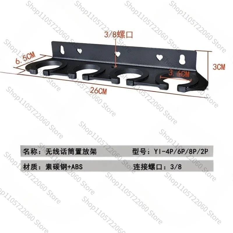 Multi-microphone Metal Storage Rack, Multi-hole Mic Holder, Wall & Desktop Bracket for Home KTV Wireless Mics