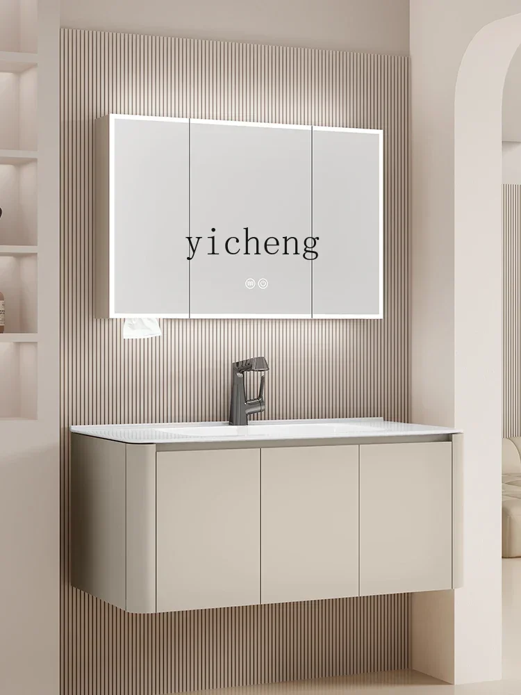YSG Bathroom Cabinet Ceramic Whole Washbin Wash Face Wash Basin Cabinet Combination Bathroom Table