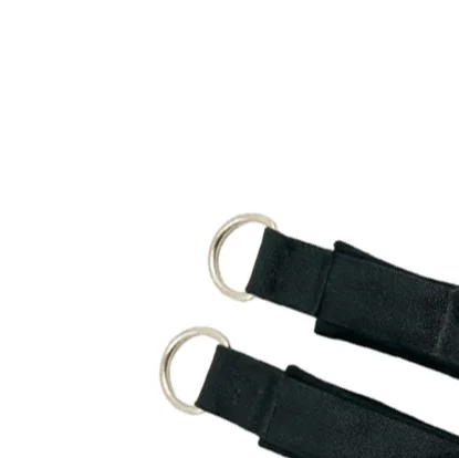 Y Style Foot Loop Pilates Strap Pair Cotton Padded Ankle Straps Metal Ring For Leg Work Stretching Exercise Yoga Accessories