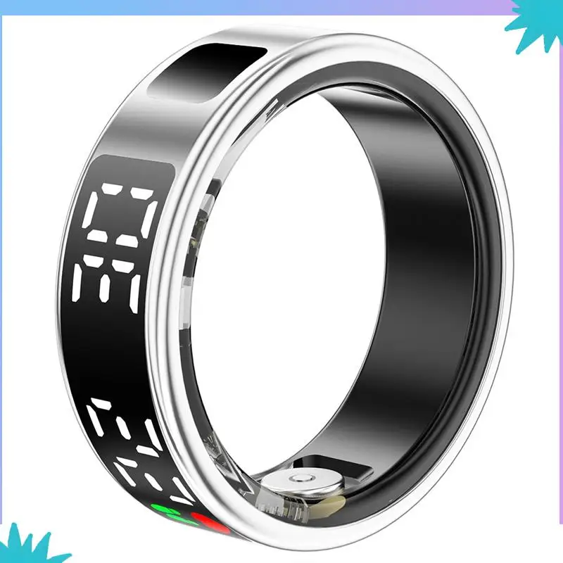 ABZW RS08 Smart Ring Heart Rate Health Monitor 5ATM Waterproof Multi Sport Modes Blood Oxygen Tracker With Charge Compartment 12