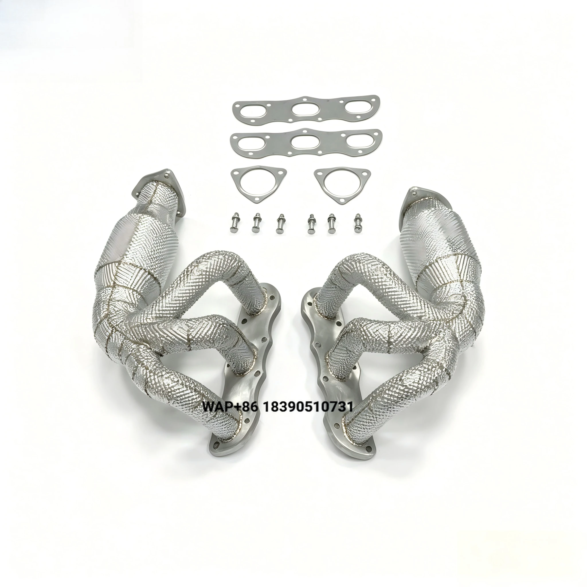 

Exhaust Header for 991 3.4L 3.8L 2012-2015 - Polished with Bead Blasted Heat Shield & Gold Welds
