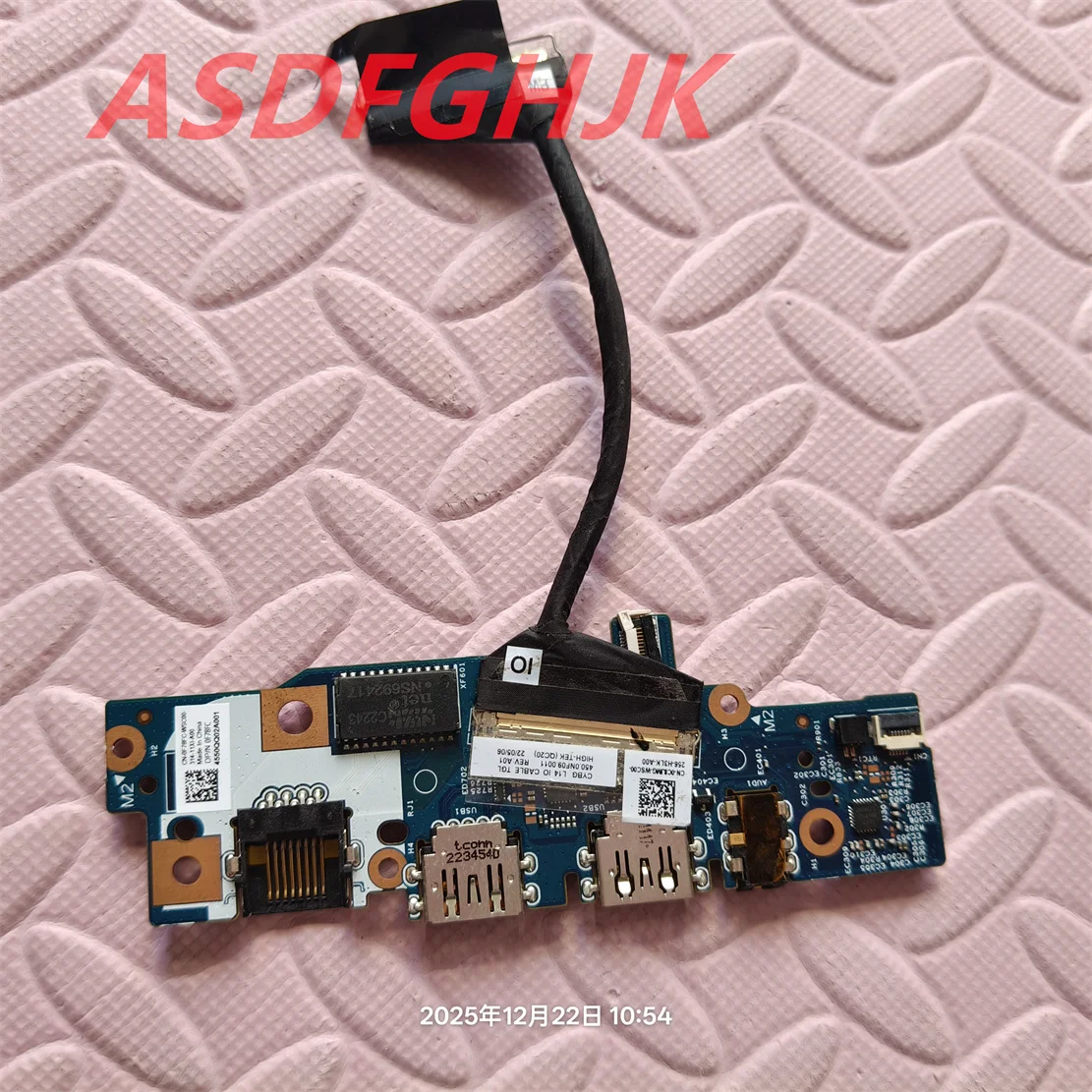 0F78FC For Dell Latitude 3420 E3420 USB Audio RJ45 IO Board F78FC 203514-1 TEST OK