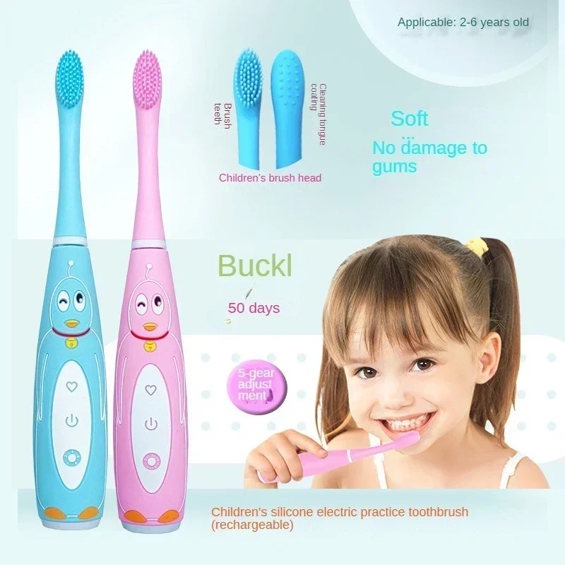 

Children's Electric Toothbrush Sonic Children's Toothbrush Cartoon Children's with Replacement Ultrasonic Toothbrush Tooth Brush