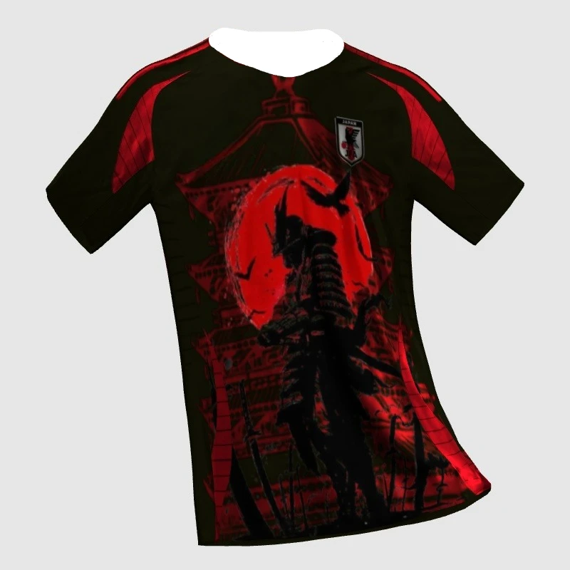 

A Trendy Men's Football Safety T-shirt and An Advanced 3D-printed Samurai Football Top with Advanced Technology Versatile Casual