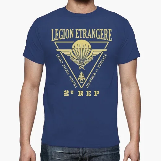 French Foreign Legion 2ND RAP Airborne T-Shirt Short Sleeve Casual 100% Cotton O-Neck Summer Mens T-shirt Size S-3XL