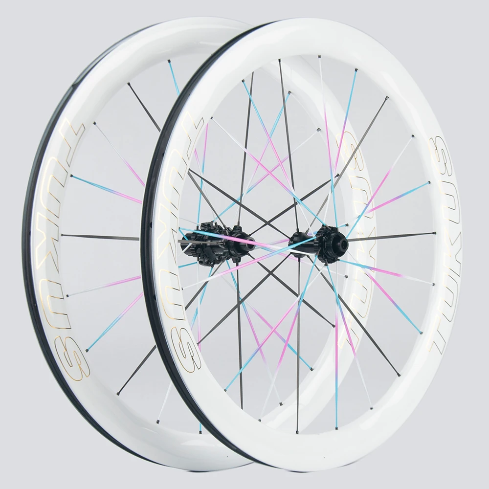 

Tukus Rainbow Carbon Wheels Wheel Set UCI Quality Racing Wheelset 700c Bicycle Wheelset Road Bike Wheelset Disc Brake Wheels