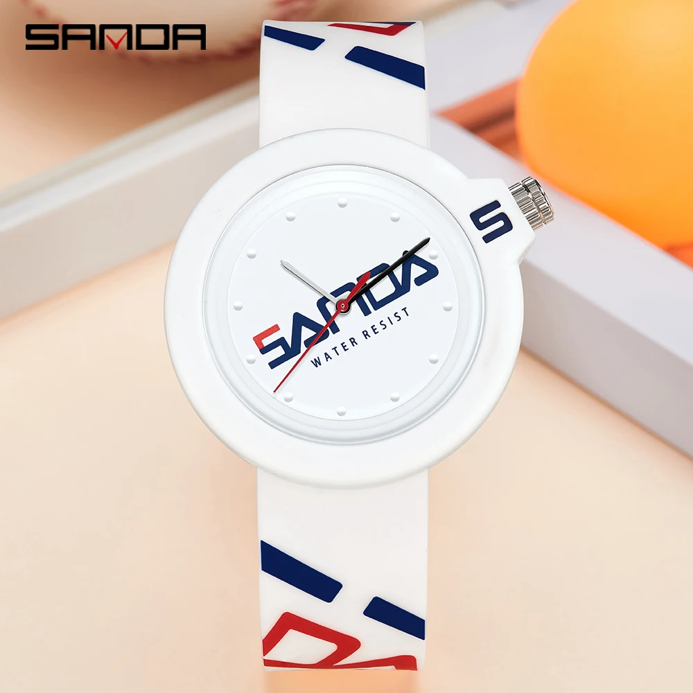 SANDA-reloj de cuarzo con personalidad para mujer, accesorio deportivo de lujo, resistente al agua hasta 50M, con esfera de tendencia, novedad de