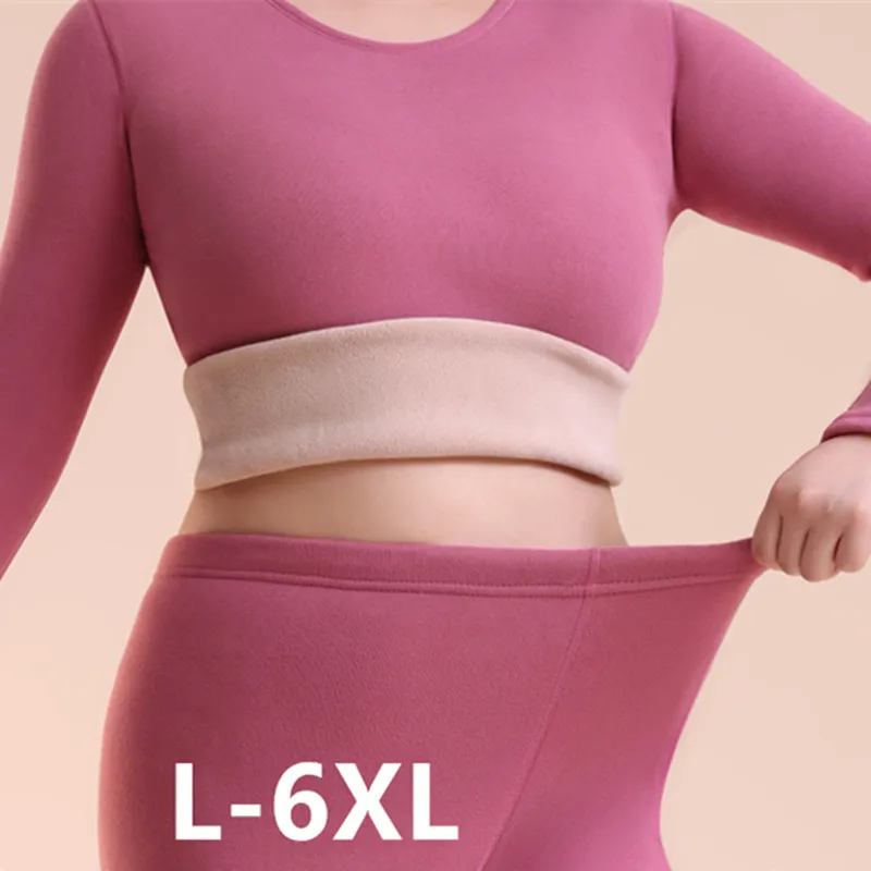 

L-6XL термобелье для полных и больших размеров, осенне-зимний флисовый бархатный женский пижамный комплект, теплая одежда для сна, домашняя одежда для отдыха