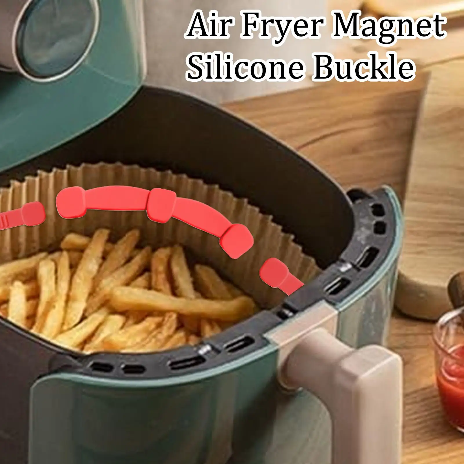 

Air Fryer Magnet Silicone Buckle Air Fryer Magnetic Silicone Clips Parchment paper control air fryer Paper Prevent Paper to Burn