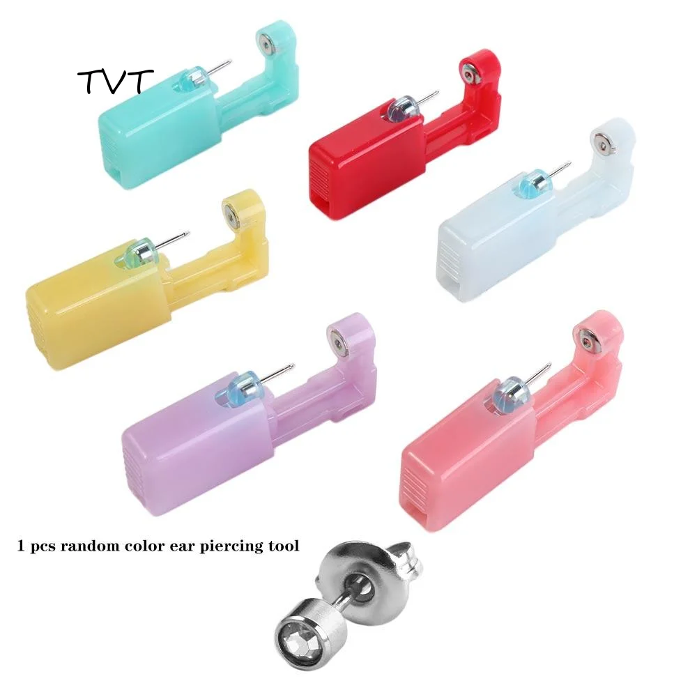 Sterile Professional Nose Tragus Ear Cartilage Steel Disposable Nose Ear Piercing Tool Earring Piercer Machine Helix Piercing