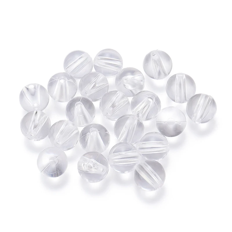 

30-100pcs Transparent Round Acrylic Beads Loose Spacer Beads for Jewelry Making DIY Phone Chain Bracelet Necklace Accessories