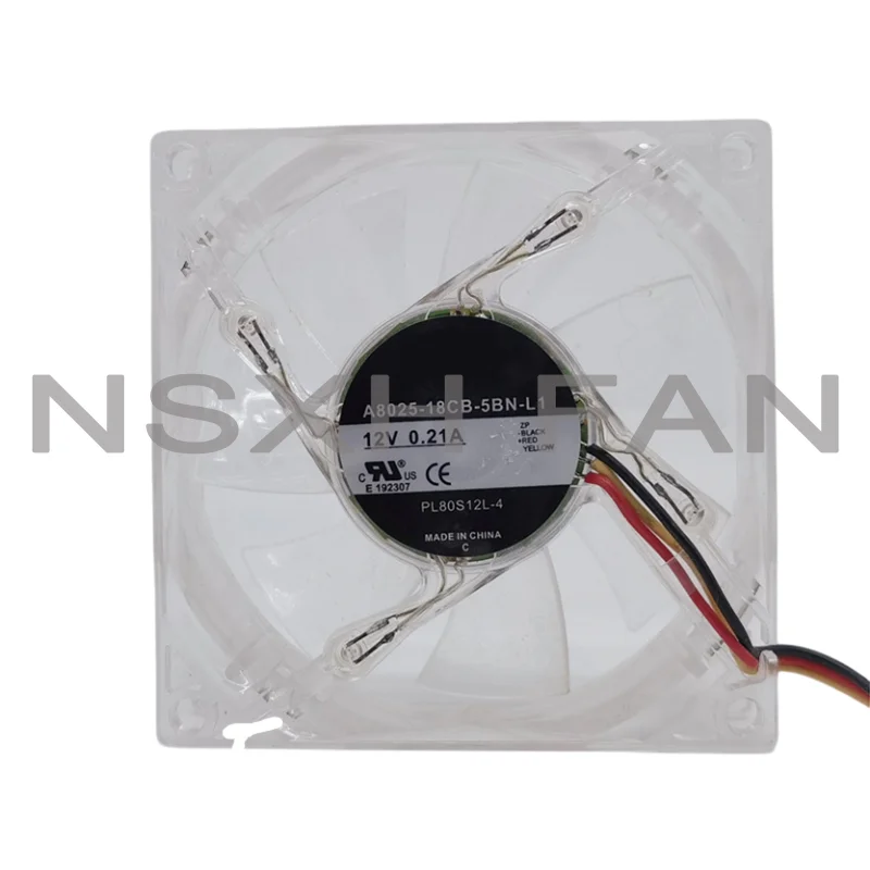 

A8025-18CB-5BN-L1 8025 12V 0.21a Transparent Blue Silent Cooling Fan