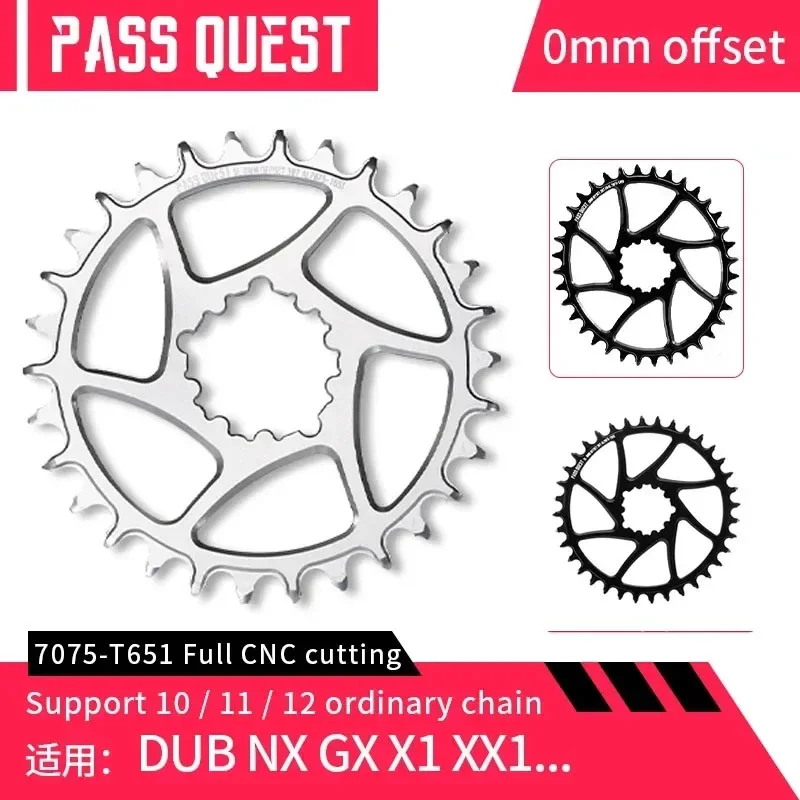 

PASS QUEST For GXP Chainring 0mm Offset 30T-48T Chainwheel for SRAM XX1/XX1 Eagle/X01/X01 Eagle