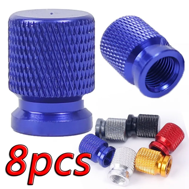 1-8pcs Aluminum Valve Caps Cover Car Tire Valve Stems Cap Tyre Rim Stem Covers Auto Wheel Nipple Plugs Wheel Stem Air Valve Caps