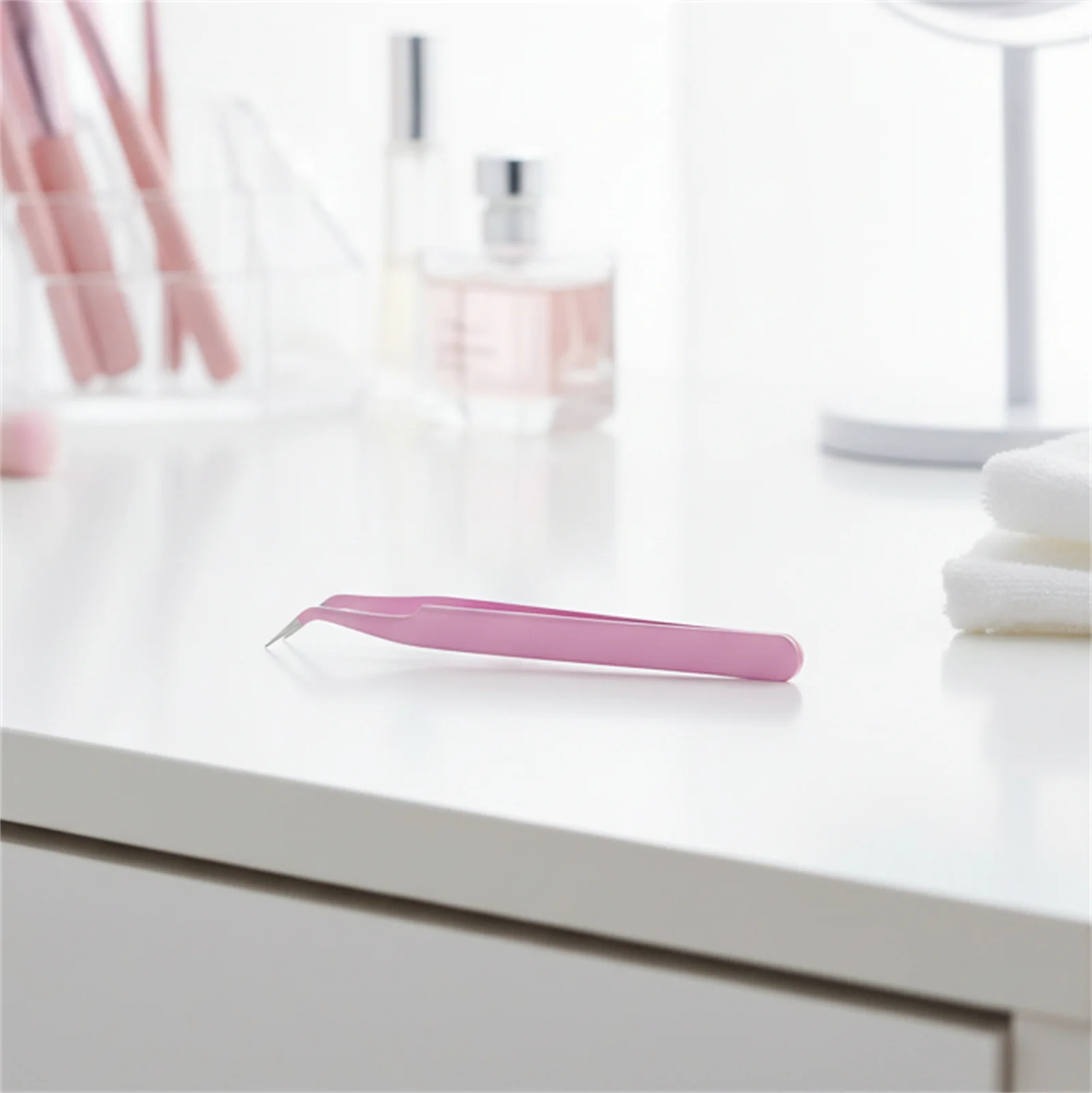 1pc ステンレス鋼まつげピンセットつけまつげエクステンション用プロフェッショナルラッシュツール高精度ピンセットメイクアップツール