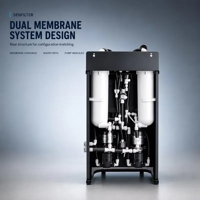 Commercial Reverse Osmosis Water Purifier System with Dual Pumps and Dual Membrane Housings